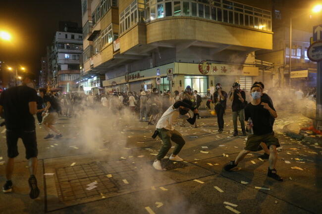 Protesty na ulicach Hongkongu, 14 sierpnia / autor: PAP/EPA/Jerome Favre