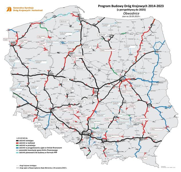 Program Budowy Dróg Krajowych 2014 - 2023 / autor: GDDKiA
