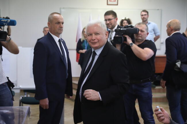 Prezes Prawa i Sprawiedliwości Jarosław Kaczyński: frekwencja będzie wysoka / autor: PAP/Tomasz Gzell