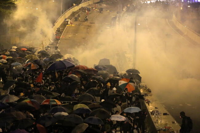 Antyrządowy protest w Hongkongu 16:13 / autor: PAP/EPA