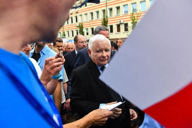 Jarosław Kaczyński w Sokołowie Podlaskim / autor: PAP/Piotr Nowak