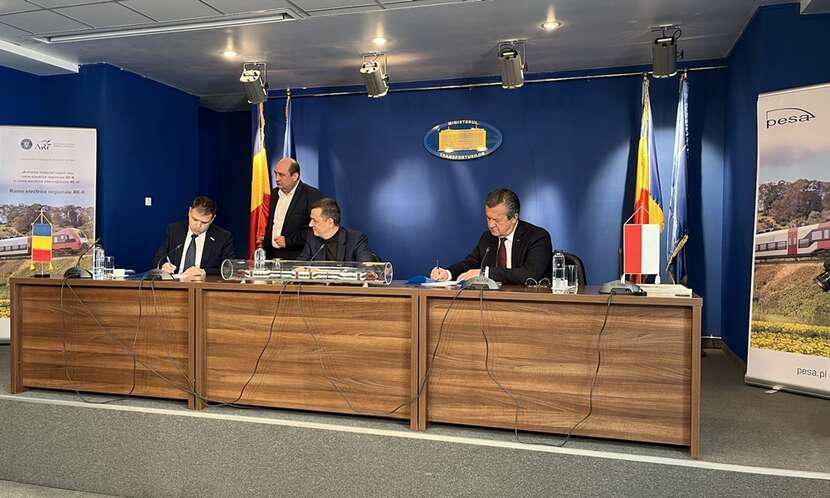 Podpisanie umowy między PESA a ARF/Bukareszt 30 stycznia 2024 r. / autor: PESA
