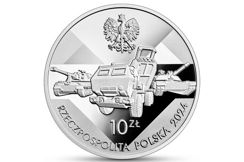 Awers monety NBP „25. rocznica wstąpienia Polski do NATO