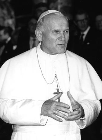Jan Paweł II podczas wizyty w Niemczech w 1980 / autor: Bundesarchiv, B 145 Bild-F059404-0019 / Schaack, Lothar / CC-BY-SA