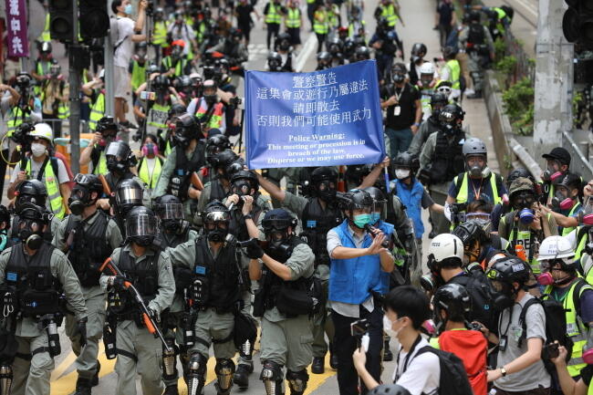 Protesty w Hongkonku / autor: PAP/EPA/JEROME FAVRE