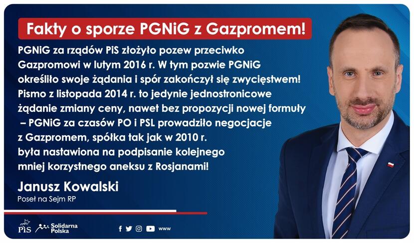 Wiceminister Aktywów Państwowych Janusz Kowalski / autor: facebook.com