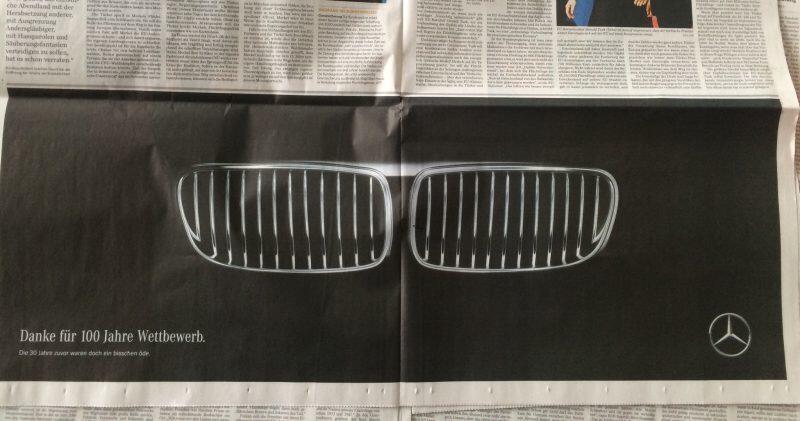 BMW i Mercedes - reklama urodzinowa