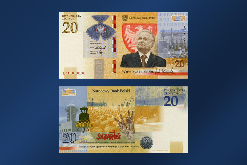 banknot z Lechem Kaczyńskim / autor: Fratria