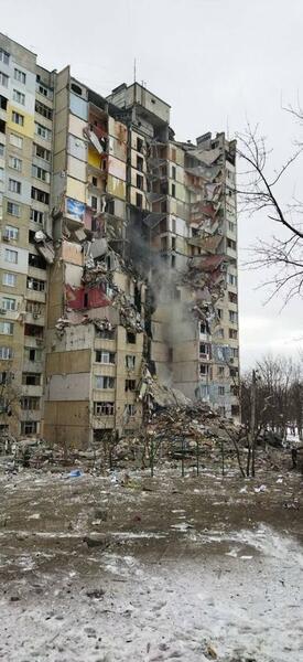Charków, blok mieszkalny / autor: Mikhail Khodorkovsky / Twitter