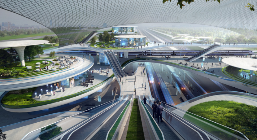 Wstępna koncepcja CPK / autor: Zaha Hadid Architects