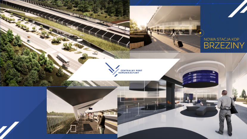 Fot 2. Wizualizacje nowej stacji kolejowej Brzeziny / autor: CPK