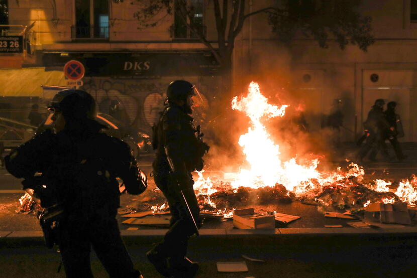 Protesty, Paryż 17.04.2023 / autor: EPA/PAP